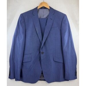 Cedar Wood State Men's 2 piece suit SLIM‎ FIT 44L, Pants W38" L32" Blue